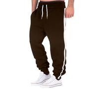duaicnvow Pantalon de survêtement pour homme en polaire léger et respirant pour homme - Pantalon de jogging d'extérieur - Bas de sport Hip Hop - Jambe large - Avec double poches, café, XXL