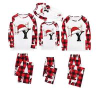 duaicnvow Pyjama de Noël assorti pour la famille 2025 Lettres de A à Z graphiques de Noël pour femme Pyjama assorti pour la famille Halloween Noël Ensemble de pyjama pour femme et homme Famille