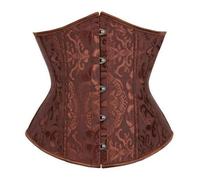 duaicnvow Serre-taille en satin pour femme, style vintage, classique, galbant, ajustable, bustier noir galbant pour Noël, Halloween, fête pirate, mariage, cosplay, costumes gothiques, café, 6XL