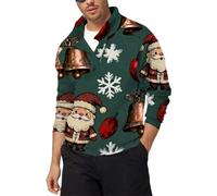 duaicnvow T-shirt amusant pour homme - Pull pour fête de Noël - Pull à manches longues - Imprimé 3D - Chandails de vacances festifs amusants - Chemises de Noël fantaisie, Mr1, 3XL