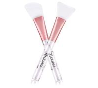 DUAIU 2 Pièces Pinceaux Masque, Pinceau Applicateur Avec Pointe en Silicone Souple, Couvre Parfaitement le Visage, Convient Masque Pour Les yeux,Crème, Argile