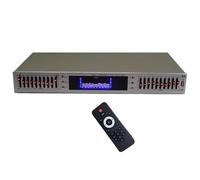 Dual 10 Band Graphic Equalizer, Hifi Audio Equalizer With Remote Control, LED Dynamic Display Screen, Treble And Bass Regulation, Stereo Graphic Equalizer For Home And Recording Studio gold