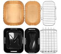 Dual Air Fryer Accessoires Pour Moulinex Ey9018 5,2/3,1 L, Cecotec Cecofry Duosize 9L 5,5/3,5L, Deux Tailles Dual Tiroirs, 6Pcs Av