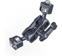 Dual Ball Heads Magic Arm avec Une Vis 1/4""-20 et Une Vis de Positionnement 3/8""-16 pour Arri, Max. Charge 13,23 LB/ 6kg, Seulement 90 g, en Alliage d'Aluminium et en Acier Inoxydable - 3874