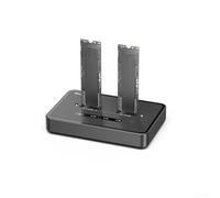 Dual Bay M 2 NVMe SSD Duplicator Station d'accueil avec vitesse de transfert de 20 Gbit/s et capacité de 8 To pour une gestion transparente des données (standard)