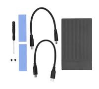 Dual Bay M.2 NVME SSD Enclosure en Aluminium USB3.2 Gen2 10 Gbps M.2 Type C USB A Station d'accueil SSD pour PCIe M Key 2230 2242 2260 2280 (Not Inclube Hard Disk)