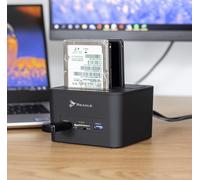 Dual Bay Station D'Accueil Pour Hdd/Ssd,32 To,Pr En Charge Usb 3.2 Gen 1,Lecteur De Cartes,Clonage Hors Ligne,Compatible Avec Windows/Mac
