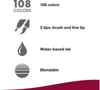 Dual Brush-N52 Marqueur Double Pointe Pinceau Couleur Cool Gris 8