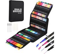 Dual Brush Pen Lot De 120 Feutres Aquarelle Avec Deux Pointes Pour Coloriage, Dessin, Bullet Journal Et Fournitures Scolaires[Z4443]