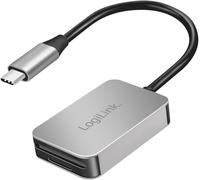 Dual Card Reader, USB-C 3.2 Gen1 for SD, SDHC, SDXC, microSD, SDHC, SDXC, MMC and RS MMC Cards up to 1 TB, Aluminium