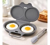 Dual Cavity Cuiseur D’Oeufs Micro-Ondes Pour 2 Œufs, Couvercle & Poignée | Nouvel Accessoire Micro-Ondes 2027 Pour 2 Œufs, Avec Pince, Cuisson Rapide Sans Huile, PP Alimentaire, Essentiel Polyvalent