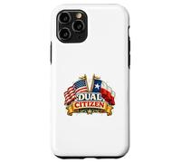 Dual Citizen Texas American Flag Patriotic Funny Pride Coque pour iPhone 11 Pro