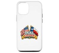 Dual Citizen Texas American Flag Patriotic Funny Pride Coque pour iPhone 12/12 Pro