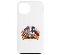 Dual Citizen Texas American Flag Patriotic Funny Pride Coque pour iPhone 13