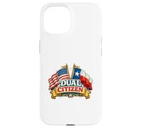 Dual Citizen Texas American Flag Patriotic Funny Pride Coque pour iPhone 15
