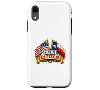 Dual Citizen Texas American Flag Patriotic Funny Pride Coque pour iPhone XR
