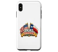 Dual Citizen Texas American Flag Patriotic Funny Pride Coque pour iPhone XS Max