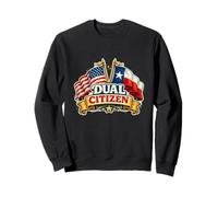 Dual Citizen Texas American Flag Patriotic Funny Pride Sweatshirt