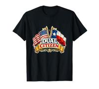 Dual Citizen Texas American Flag Patriotic Funny Pride T-Shirt