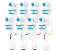 Dual Clean Têtes de rechange compatibles avec brosse à dents électrique Oral B - Double action nettoyante pour un nettoyage complet et efficace - Par Kisstta (8)