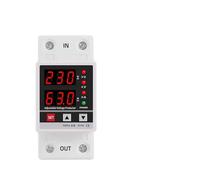 Dual Display 40A 63A 230V Din Rail Adjustable digital Over Under Voltage Relay Surge Protector Limit Over Current Protection MQXFCZUX