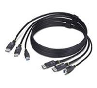 StarTech.com Câble KVM Double DisplayPort de 1,8m et USB 5Gbps, 4K60Hz, Câble Combo DP 1.2 et USB pour Switchs KVM à 2 Moniteurs