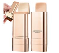 Dual-Ended Concealer Foundation Stick, Korean 2 in 1 Dual-Ended Long-Lasting Concealer Foundation Stick with Brush, Full Coverage Matte Finish for Face Makeup (#02 Natural)