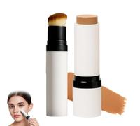 Dual-Ended Cover Cream Stick,Hydrating Long Lasting Concealer & Foundation Sticks,Korean Foundation V Stick with Detachable Brush,2 in 1 Concealer Foundations Waterproof and Sweatproof (C60)