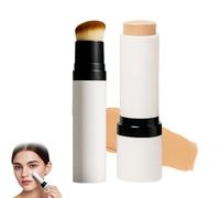 Dual-Ended Cover Cream Stick,Hydrating Long Lasting Concealer & Foundation Sticks,Korean Foundation V Stick with Detachable Brush,2 in 1 Concealer Foundations Waterproof and Sweatproof (C50)