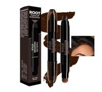 Dual Ended Root Touch Up Stick - Crayon capillaire marron foncé - Bâton de volume pour reconstituer les cheveux fins - Épaississement des cheveux - Résistant à l'eau - Crayon de recouvrement