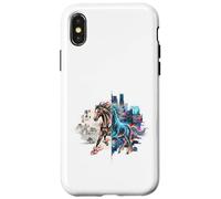 Dual-Era Fire Horse Fusion 2026 Nouvel an Lunaire Art Moderne Coque pour iPhone X/XS