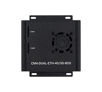 Dual Gigabit Ethernet 5G/4G Mini-Computer Based Raspberry Pi Compute Module 4 (CM4 Not Included), Cooling Fan Inside, Metal Case Cover