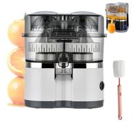 Dual-Head Automatic Citrus Juicer, 100w Electric Orange Juicer, 400ml Maximum Speed 18000 Rpm, Built-In Fruit Cutter, Detachable Design, Juice Yield>90%, Reduce Oxidation For Citrus And Lemons (White)