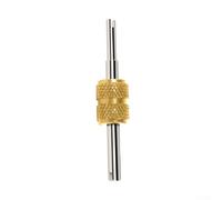 Dual-Head Valve Core Remover Tool Stainless Steel(Gold) | Dual-head design, fits standard and extended cores, stainless steel build, rust resistant, auto AC compatible