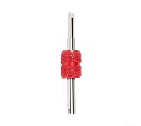 Dual-Head Valve Core Remover Tool Stainless Steel(Red) | Dual-head design, fits standard and extended cores, stainless steel build, rust resistant, auto AC compatible