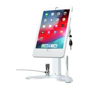 Dual Kiosk Stand - Support de sécurité CTA avec étui de Verrouillage, câble, Stylet et Sangle - Compatible avec Prise Casque, iPad 7e/8e/9ème génération 10,2", iPad Pro 10,5 (PAD-ASKW10) - Blanc