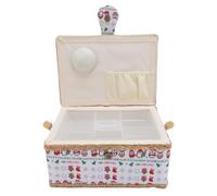 Dual Layer Sewing Storage Basket, Offers Spacious Storage and Easy Carry with Sewing Box Craft Kit Supply Organizer for Everyday Craft Lovers and Beginners