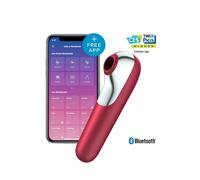 Dual Love Android Stimulateur Clitoris Air Pulsé Vibrations ou Vaginal Bordeaux