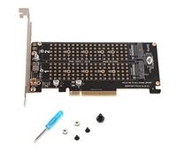 Dual M.2 NVME SSD à PCIe X8 Adaptter Carte, M Key Key Drive Converter Prend en Charge PCIE 3.0/4.0, 2 x4 Expansion SSD NVME Full Spee