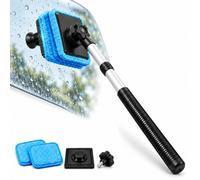 Dual Magnetic Car Windshield Cleaner | Streak-Free Auto Glass Cleaning Kit | Washable microfiber pads, reaches lower corners, suitable for car windshield and smooth household glass