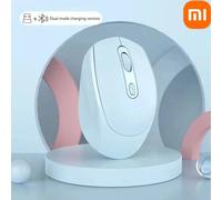(Dual mode- blue) XIAOMI ¿ souris sans fil silencieuse,compatible Bluetooth,2.4 ghz,double Mode,Rechargeable,1600 DPI,pour MacBook,ordinateur portable,jeu,bureau,fille