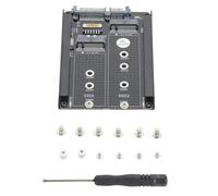 Dual NGFF B M Key M.2 SSD Interface SATA III 6 Gbit/s, boîtier de disque dur SATA Combo 2,5" avec support de cadre pour 2230 2242 2260 2280