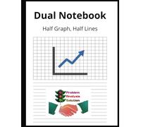 Dual Notebook: Half Graph & Half Lined: 8.5 inch x 11 inch, 101 pages with fun facts at last page, 1x1 cm graph grid format, college ruled lines,