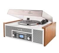 Dual NR 7 Système Musical stéréo avec Platine (UKW-Tuner, CD-RW, MP3, USB, Bluetooth, Aux-in) Marron