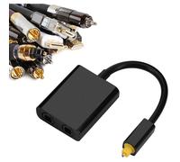 Dual Port optique Toslink Digital Audio Splitter adaptateur câble audio câble audio fibre optique 1 en 2 Out