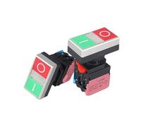 Dual Position Push Button Switch LA38S-11RG Self Reset Red Green Start Stop 10A Square Double 22mm NWPNLXEA(2NO)