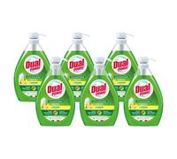 Dual Power Assiettes Gel Citron Nettoyant Plats Concentré à Haute Puissance Dégraissante, Idéal pour Vaisselle Incrustée, Action Anti-Odeur Fabriqué en Italie 6 Distributeur de 1 L