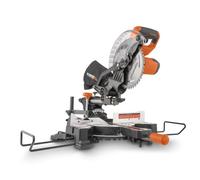 Dual Power Scie à Onglet sans Fil de 20 V POWDP2560 - Circ Batt Télésc Ø 210 mm - Laser Intégré - sans Batterie ni Chargeur - 1 Acc