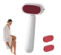 Dual Sided Foot Callus Remover, 2 in 1 Stainless Steel Foot File Callus Remover for Feet, Hard Skin Remover Foot Blade with Replaceable Blade, Ergonomic Handle for Heel & Sole Care (Red)