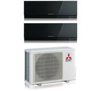 Dual Split Rèversible Air Conditioner Series Kirigamine Zen Black Msz-ef 7+7 Avec Mxz-2f33vf Noir R-32 Wi-fi Couleur Intégrée Noir 7000+7000 - Mitsubishi Electric